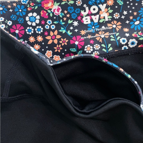 JoyLab Leggings Patchwork Floral + Geometric Print Women’s S Black/Multi Yoga - Picture 4 of 9
